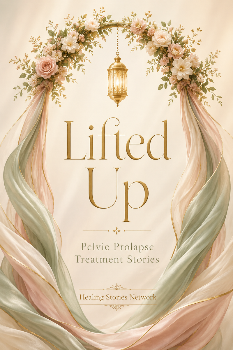 Lifted Up: Pelvic Prolapse Treatment Stories — ebook cover (Pelvic Organ Prolapse stories), Healing Stories Network