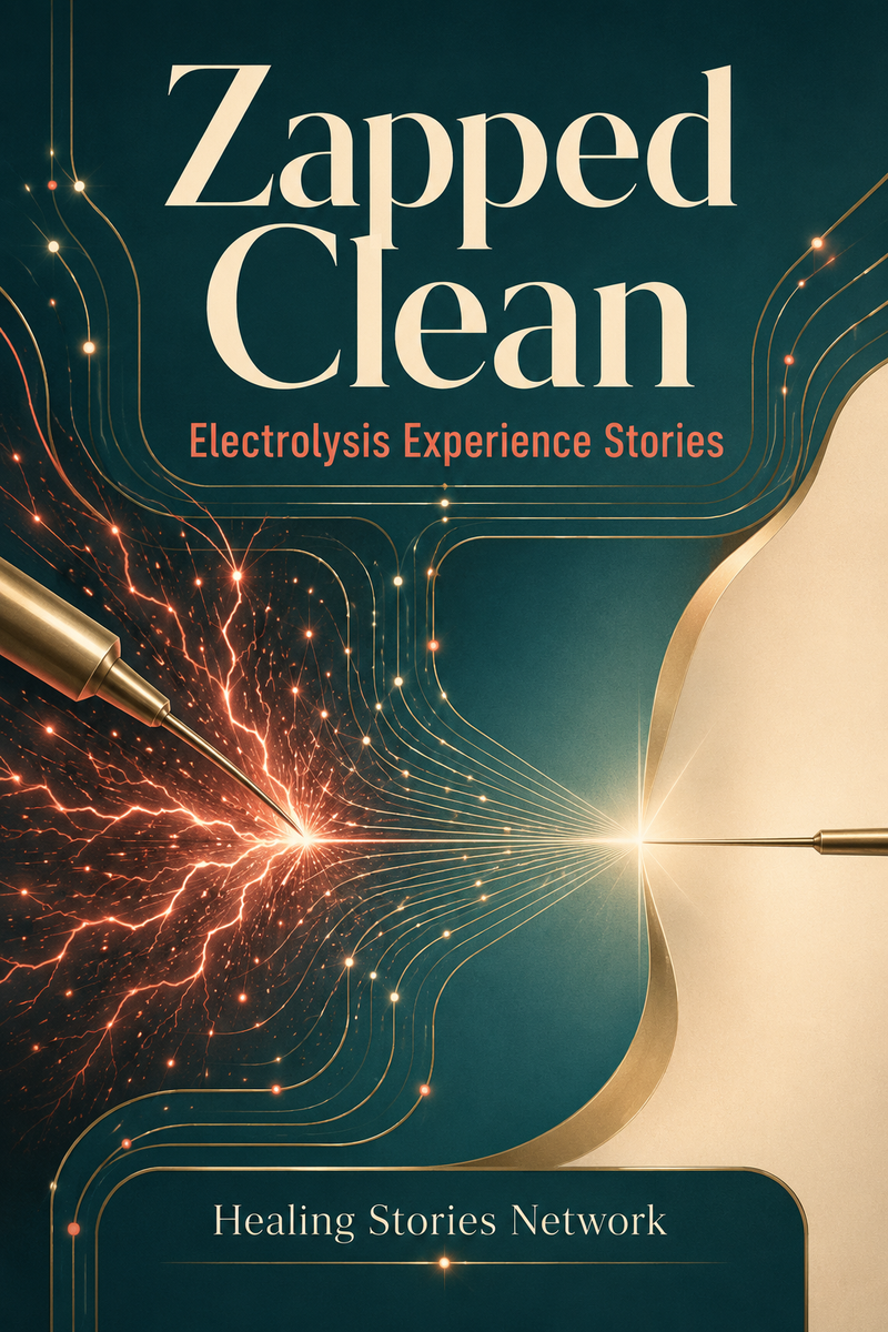 Zapped Clean: Electrolysis Experience Stories — ebook cover (Electrolysis stories), Healing Stories Network