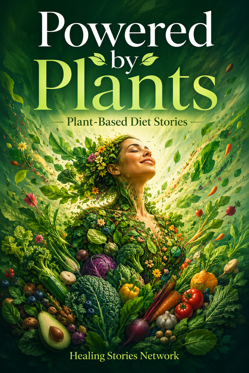 Powered by Plants: Plant-Based Diet Stories — ebook cover (Plant-Based Diet Transformation stories), Healing Stories Network