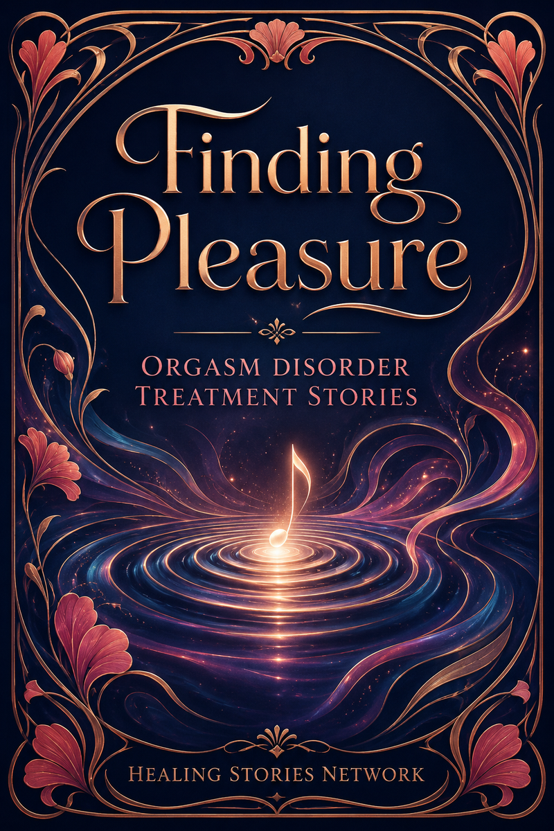 Finding Pleasure: Orgasm Disorder Treatment Stories — ebook cover (Orgasm Disorders stories), Healing Stories Network