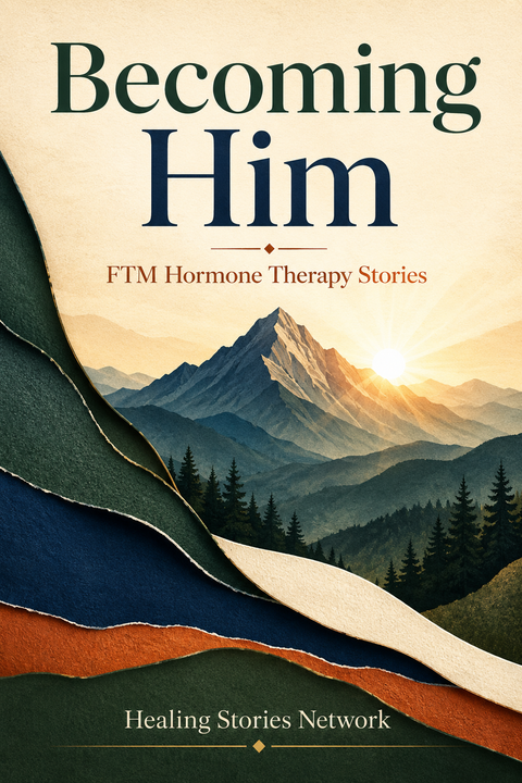 Becoming Him: Female-to-Male (FTM) Hormone Therapy Stories — ebook cover (Hormone Therapy (FTM) stories), Healing Stories Network