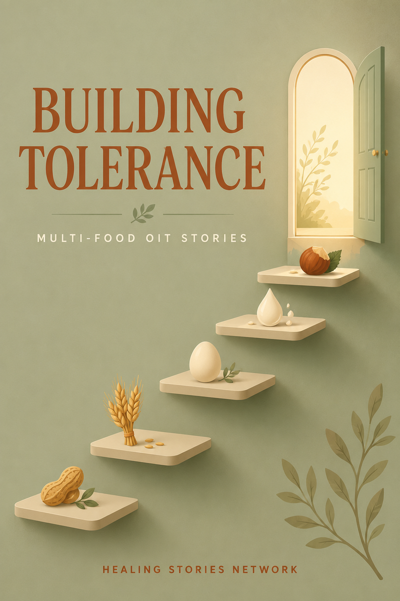 Building Tolerance: Multi-Food OIT Stories — ebook cover (Multi-Food OIT stories), Healing Stories Network