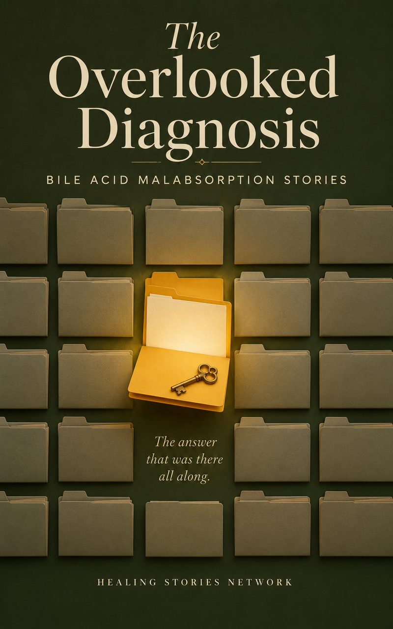 The Overlooked Diagnosis: Bile Acid Malabsorption Stories — ebook cover (Bile Acid Malabsorption stories), Healing Stories Network