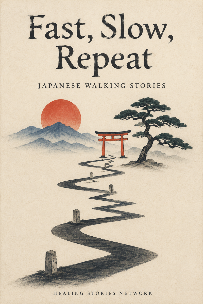 Fast, Slow, Repeat: Japanese Walking Stories — ebook cover (Japanese Walking stories), Healing Stories Network