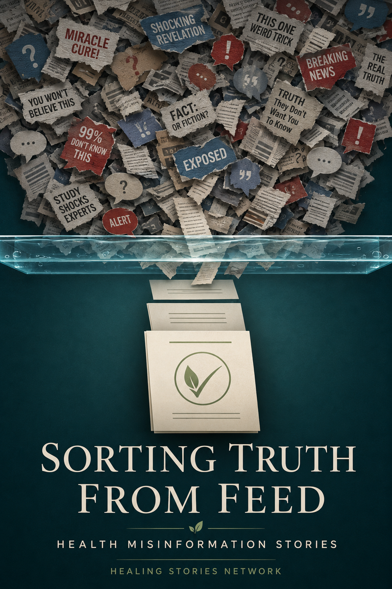 Sorting Truth from Feed: Health Misinformation Stories — ebook cover (Health Misinformation stories), Healing Stories Network