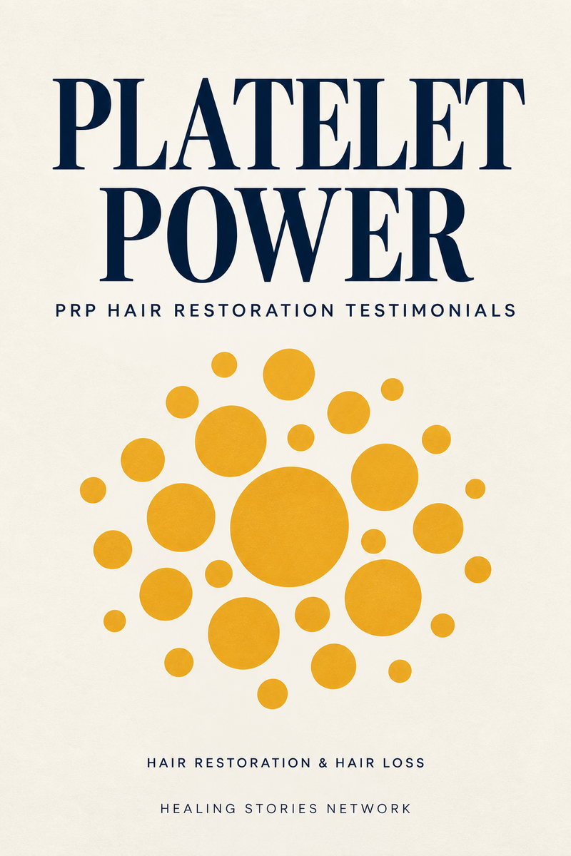 Platelet Power: PRP Hair Restoration Testimonials — Hair Restoration & Hair Loss — Healing Stories Network book cover
