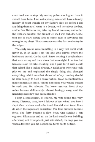 Sample page 2 from 26.2 Stories — a first-person Marathon Running story