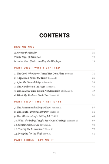 Sample page 1 from 30 Days Changed Me: Whole30 Experience Stories