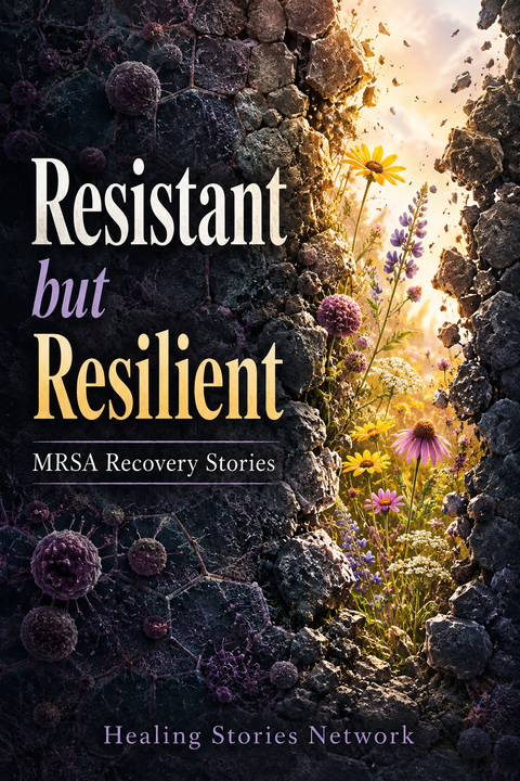 Resistant but Resilient: Methicillin-Resistant Staphylococcus Aureus (MRSA) Recovery Stories — ebook cover (MRSA Infection stories), Healing Stories Network