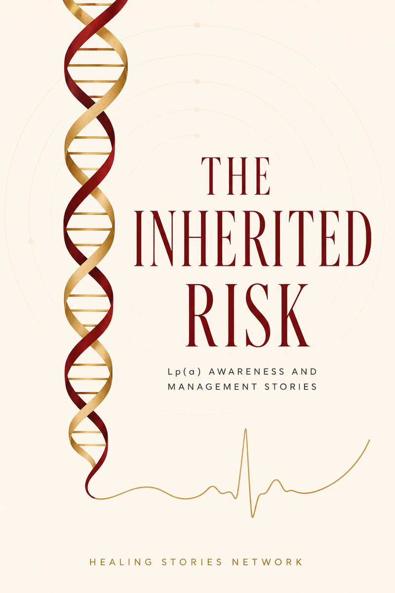 The Inherited Risk: Lp(a) Awareness and Management Stories — ebook cover (Lipoprotein(a) stories), Healing Stories Network