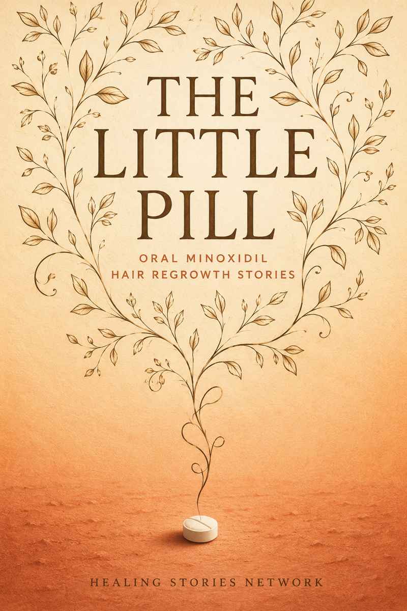 The Little Pill: Oral Minoxidil Hair Regrowth Stories — ebook cover (Oral Minoxidil stories), Healing Stories Network