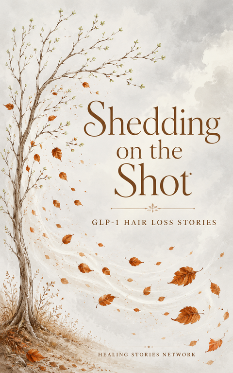 Shedding on the Shot: GLP-1 Hair Loss Stories — ebook cover (GLP-1 Hair Loss stories), Healing Stories Network
