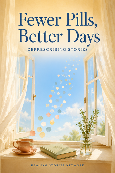 Fewer Pills, Better Days: Deprescribing Stories — ebook cover (Deprescribing stories), Healing Stories Network