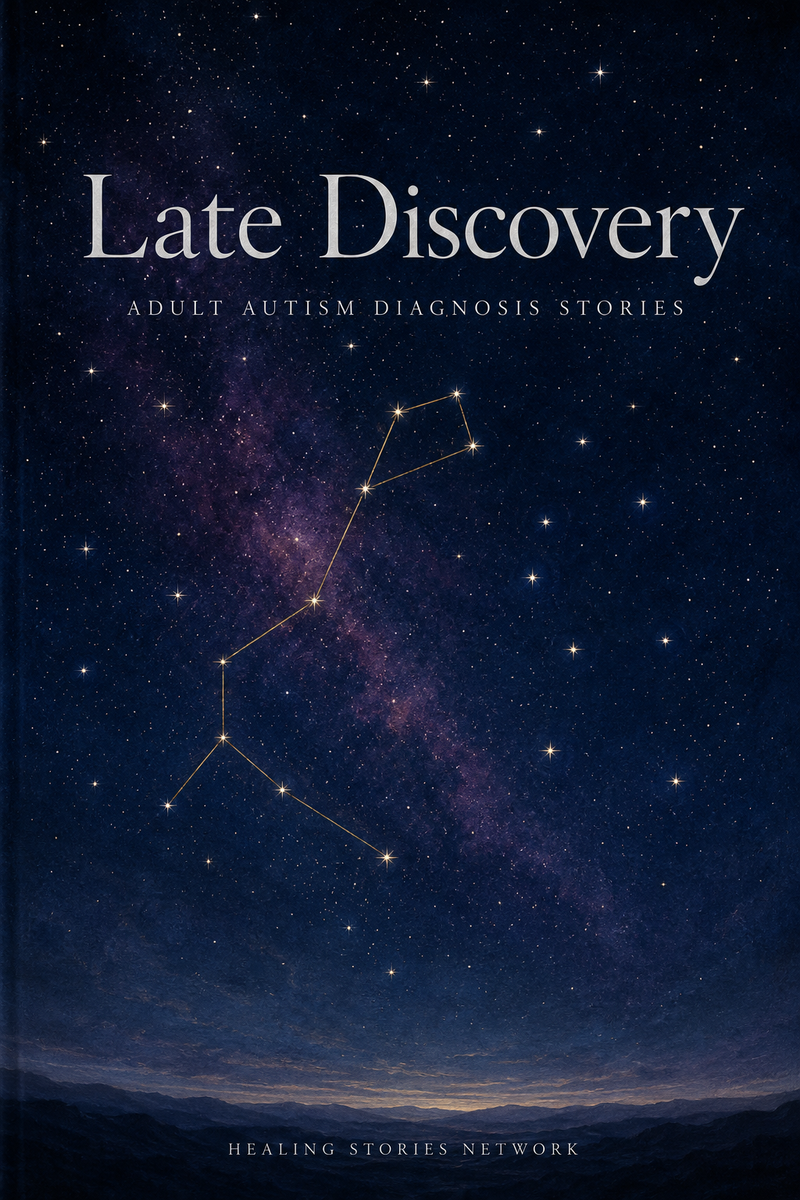 Late Discovery: Adult Autism Diagnosis Stories — ebook cover (Adult Autism Diagnosis stories), Healing Stories Network