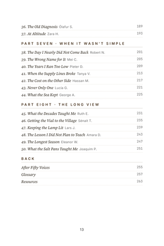 Contents page 3 of Added Strength: the 50 Addison's Disease stories in this volume