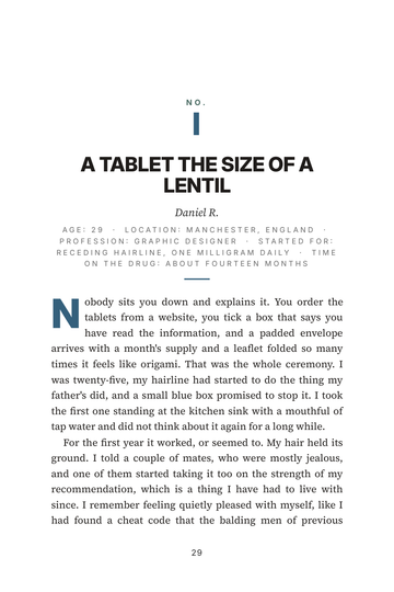 Sample page 3 from After the Pill: Post-Finasteride Syndrome Stories