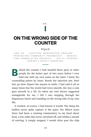 Sample page 3 from After the Shot: GLP-1 Weight Regain Testimonials