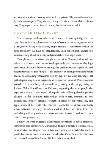 Sample page 1 from After the Trauma: Post-Traumatic Stress Disorder (PTSD) Recovery Stories