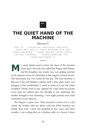 Sample page 1 from All In on Recovery: Gambling Addiction Stories