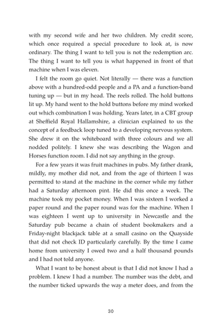 Sample page 2 from All In on Recovery — a first-person Gambling Addiction story
