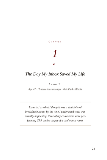 Sample page 5 from Back from the Brink: Heart Attack Survival Stories