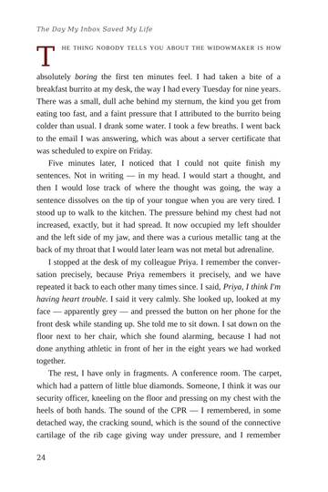 Sample page 6 from Back from the Brink: Heart Attack Survival Stories