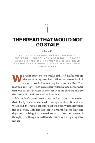 Sample page 1 from Back to Real Food — a first-person Ultra-Processed-Free Eating story