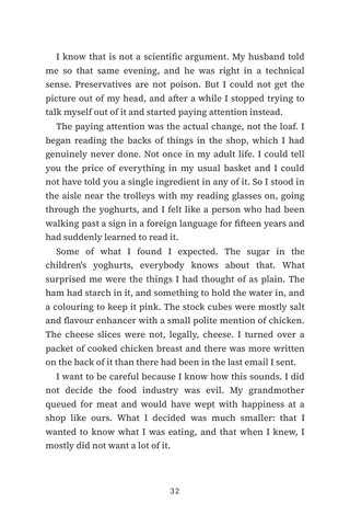 Sample page 2 from Back to Real Food — a first-person Ultra-Processed-Free Eating story