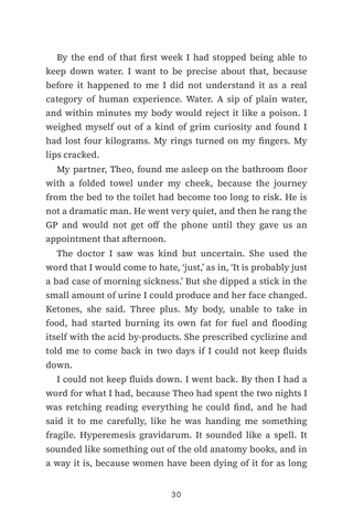 Sample page 2 from Beyond Morning Sickness — a first-person Hyperemesis Gravidarum story