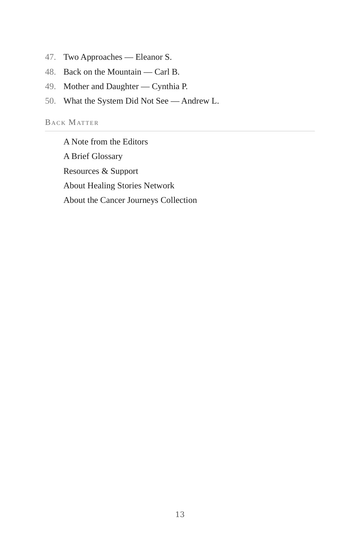 Sample page 3 from Beyond the Diagnosis: Bladder Cancer Stories