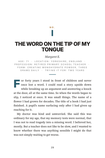 Sample page 3 from Beyond the Gym: Creatine for Cognition Stories
