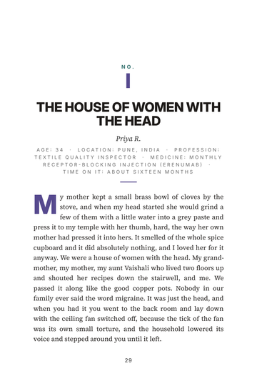 Sample page 3 from Blocking the Trigger: CGRP and Gepant Migraine Stories
