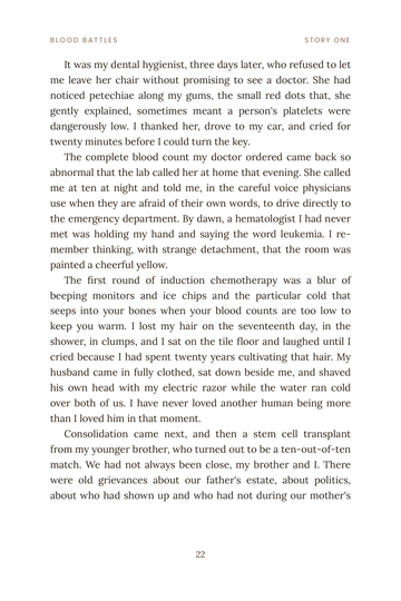 Sample page 4 from Blood Battles: Leukemia Survival Stories