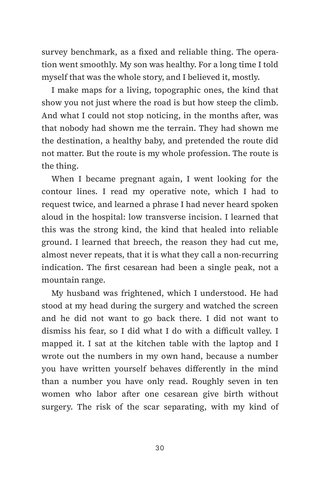 Sample page 2 from Born Again — a first-person VBAC (Vaginal Birth After C-Section) story