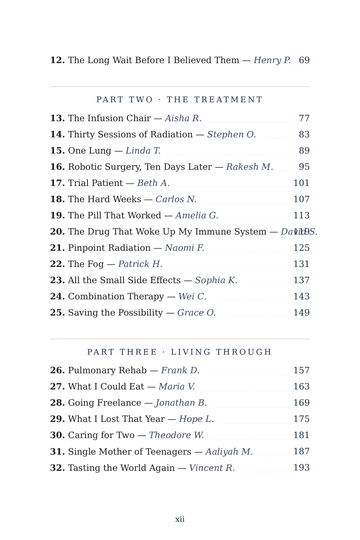 Sample page 2 from Breathing Again: Lung Cancer Survivor Stories