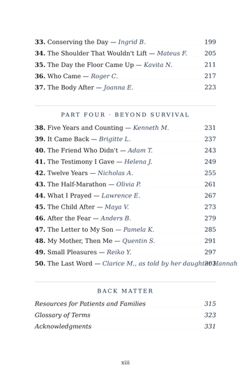Sample page 3 from Breathing Again: Lung Cancer Survivor Stories