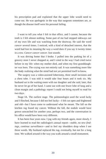 Sample page 5 from Breathing Again: Lung Cancer Survivor Stories