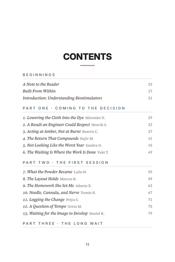 Sample page 1 from Building Collagen: Biostimulator Injectable Stories