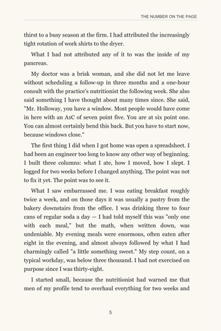 Sample page 2 from Catching It Early — a first-person Prediabetes story