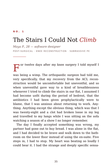 Sample page 5 from Caught in Time: Pulmonary Embolism Survival Stories