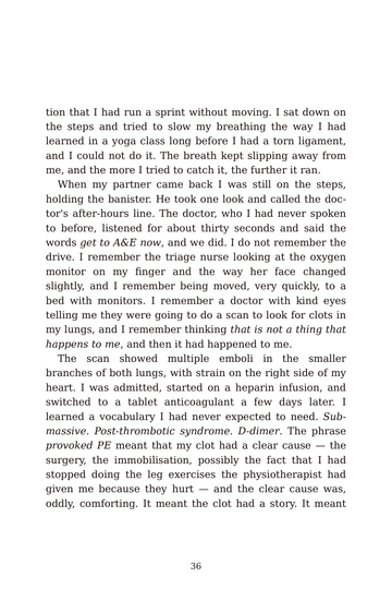 Sample page 6 from Caught in Time: Pulmonary Embolism Survival Stories