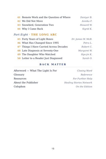 Sample page 3 from Chasing Light: Seasonal Affective Disorder (SAD) Recovery Stories
