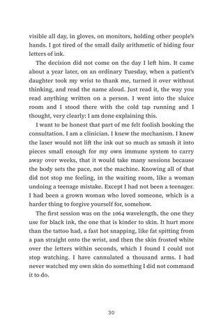 Sample page 2 from Clean Slate — a first-person Laser Tattoo Removal story
