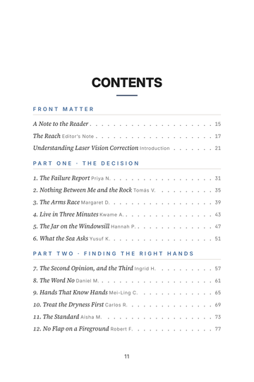 Sample page 1 from Clear Vision: LASIK Surgery Stories