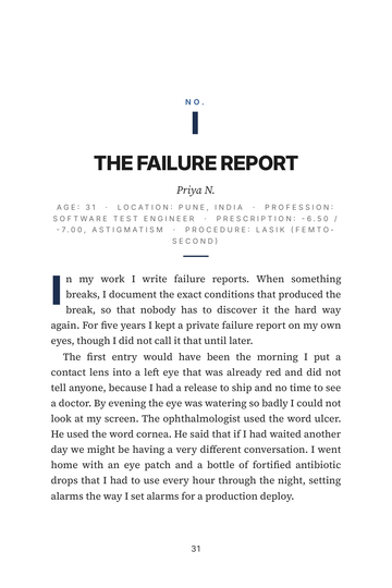 Sample page 4 from Clear Vision: LASIK Surgery Stories