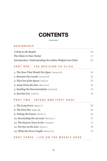 Sample page 1 from Click to Prescription: Online Weight Loss Clinic Stories