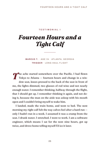 Sample page 1 from Clot Survivors — a first-person Deep Vein Thrombosis story