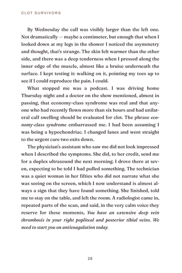 Sample page 6 from Clot Survivors: Deep Vein Thrombosis (DVT) Recovery Stories