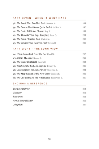 Contents page 3 of Colon Cut: the 50 Colectomy stories in this volume