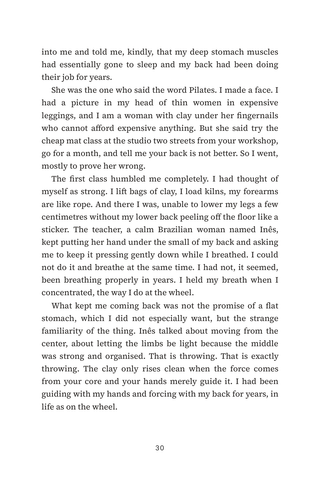 Sample page 2 from Core Stories — a first-person Pilates Transformation story